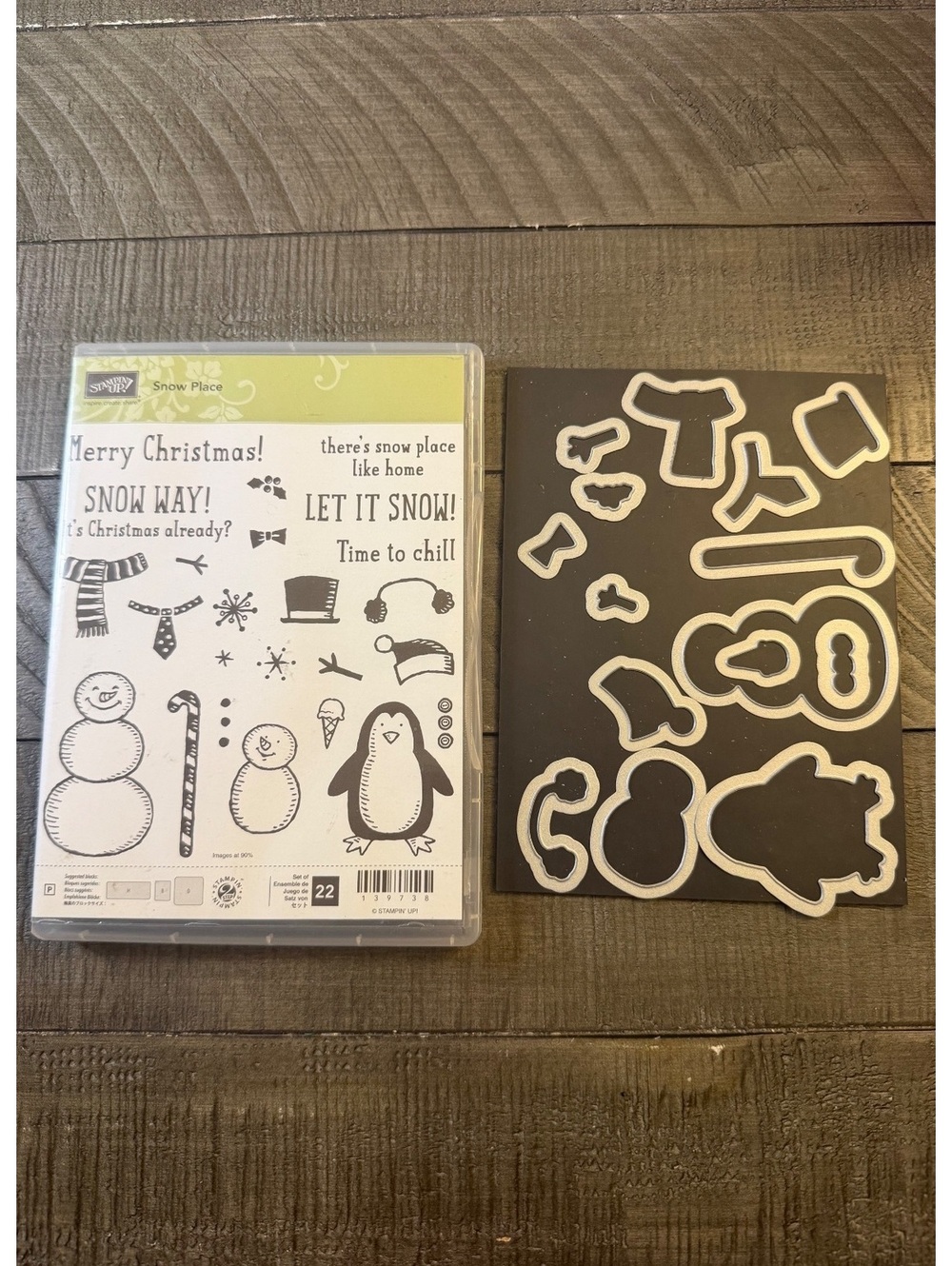 Stampin’ Up Snow Place stamp set and Snow Friends die cut set